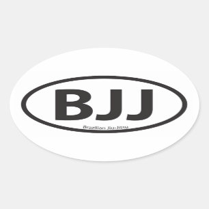 Pegatina Ovalada Emblema euro del coche del estilo de BJJ