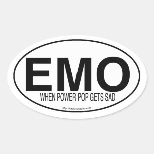 Pegatina Ovalada Emo Music Eurooval Decal Style Slogan