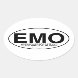 Pegatina Ovalada Emo Music Eurooval Decal Style Slogan