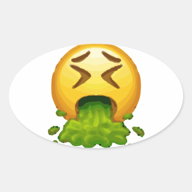 Pegatina Ovalada emoji (Anverso)