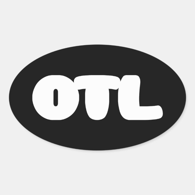 Pegatina Ovalada Emoticon OTL ~ Argot coreano (Anverso)