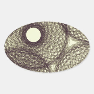 Pegatina Ovalada en la oscuridad