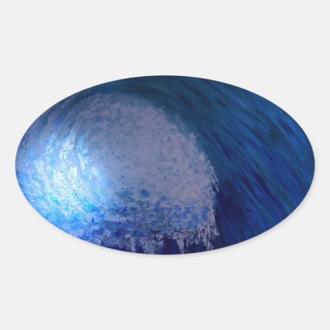 Pegatina Ovalada En la pintura al rizo (Anverso)