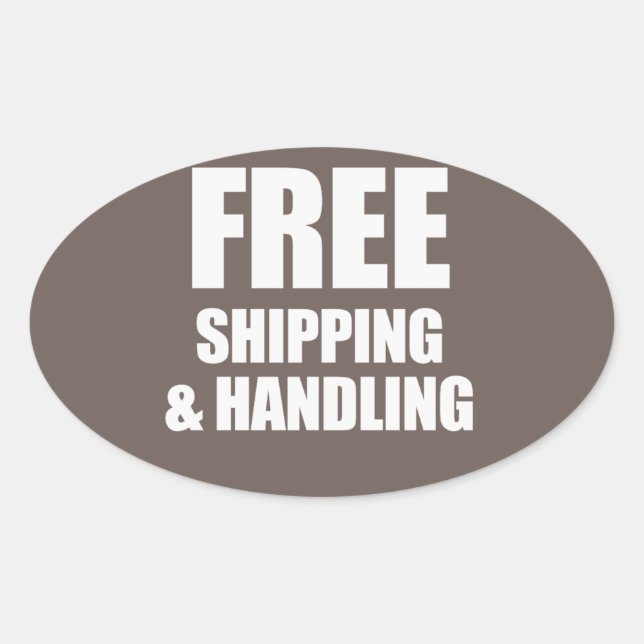PEGATINA OVALADA ENVÍO Y MANEJO GRATIS (Anverso)