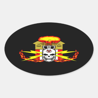 Pegatina Ovalada EOD, Decal técnico de bomba