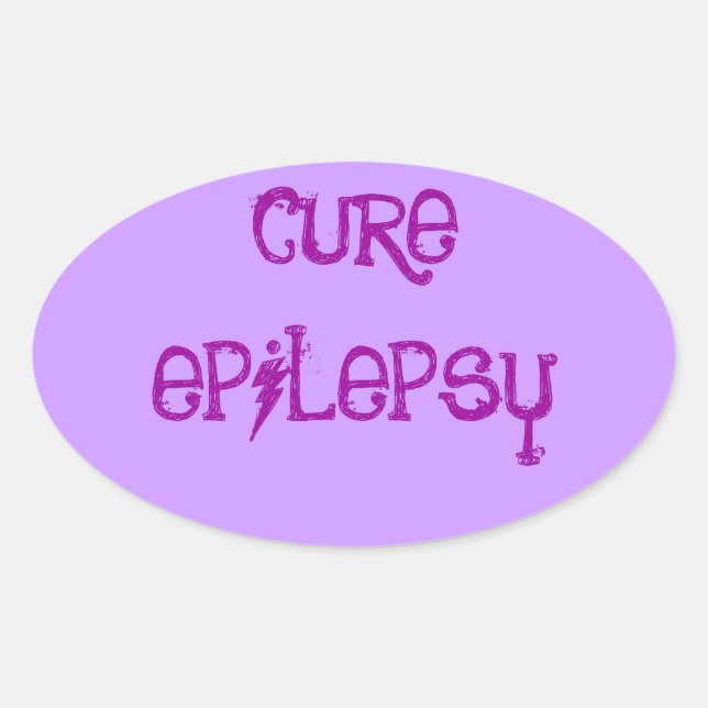 PEGATINA OVALADA EPILEPSIA DE CURE (Anverso)