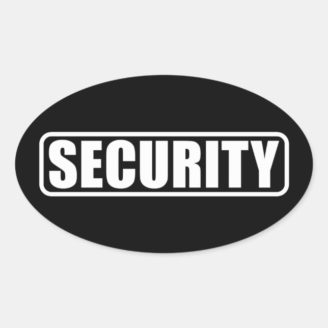 Pegatina Ovalada Equipo de seguridad de eventos (Anverso)
