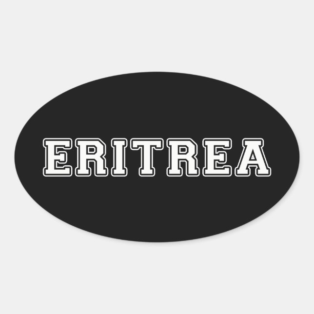 Pegatina Ovalada Eritrea (Anverso)
