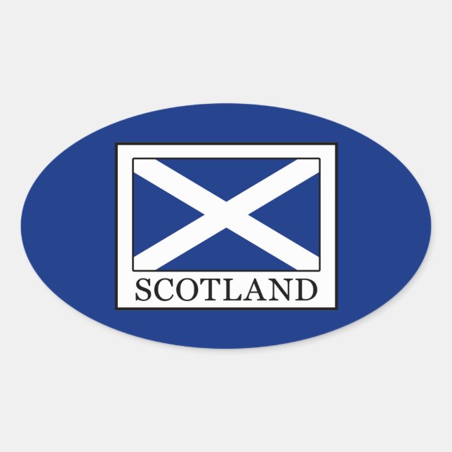 Pegatina Ovalada Escocia (Anverso)