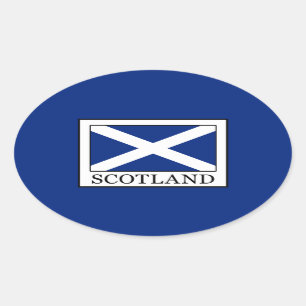 Pegatina Ovalada Escocia