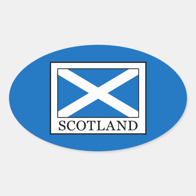 Pegatina Ovalada Escocia (Anverso)