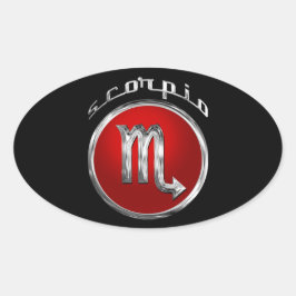 Pegatina Ovalada Escorpio - El Escorpión