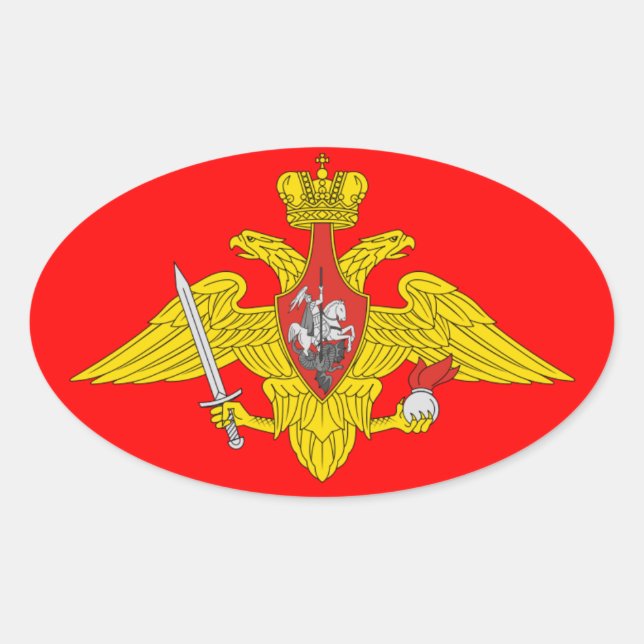 Pegatina Ovalada Escudo de armas (Anverso)