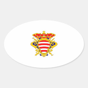 Pegatina Ovalada Escudo de armas de Dubrovnik - Croacia
