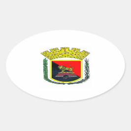 Pegatina Ovalada Escudo de armas de Ponce, Puerto Rico