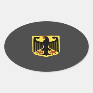 Pegatina Ovalada Escudo de armas para Alemania
