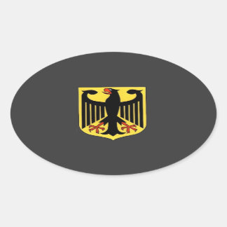 Pegatina Ovalada Escudo de armas para Alemania