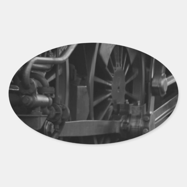 Pegatina Ovalada Escuela mecánica de locomotoras (Anverso)