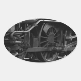 Pegatina Ovalada Escuela mecánica de locomotoras