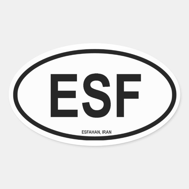 Pegatina Ovalada Esfhahan "FSE" (Anverso)