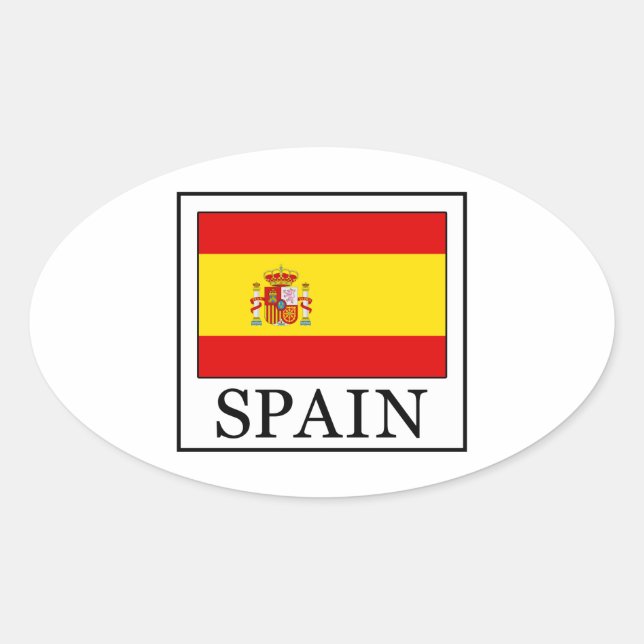 Pegatina Ovalada España (Anverso)