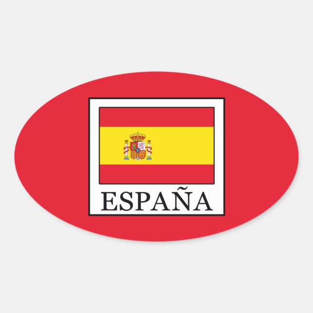 Pegatina Ovalada España (Anverso)