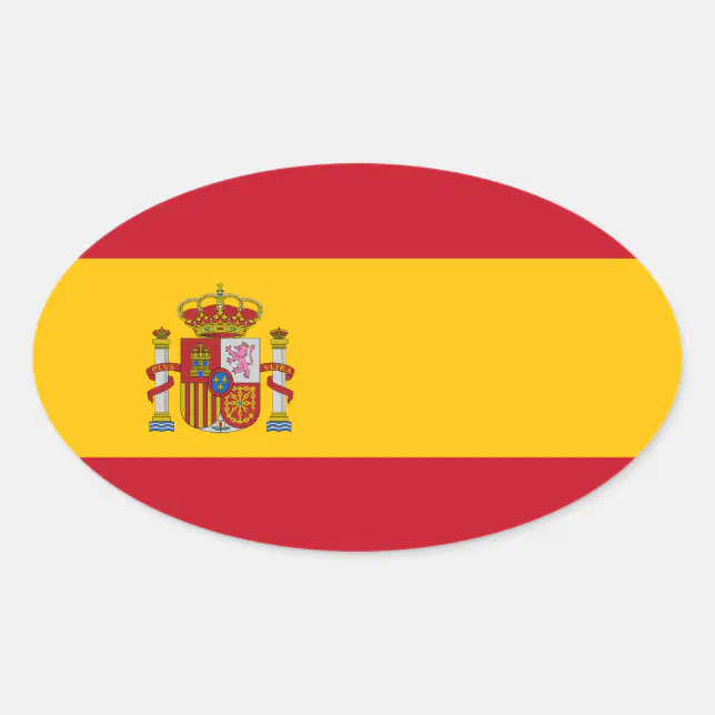 Pegatina Ovalada España - bandera española