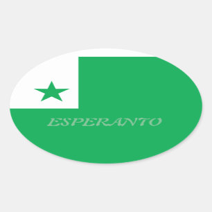 Pegatina Ovalada Esperanto