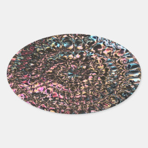 Pegatina Ovalada Espiral Gemstone