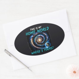 Pegatina Ovalada Esta Es Mi Camiseta De Galaxia De Ciencia Ficción 