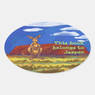 Pegatina Ovalada Estacionamiento canguro