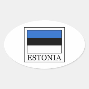 Pegatina Ovalada Estonia
