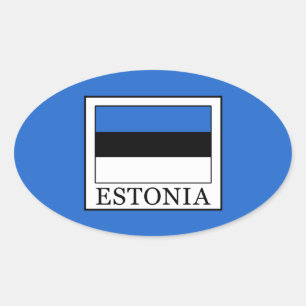 Pegatina Ovalada Estonia