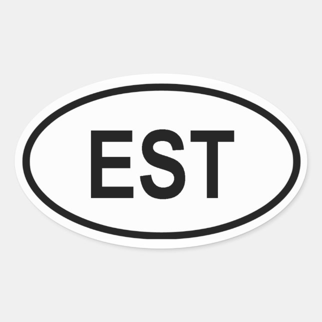 Pegatina Ovalada Estonia "EST" (Anverso)