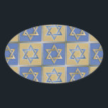 Pegatina Ovalada Estrella Judaica De David Metalizado Gold Blue<br><div class="desc">Está viendo la colección de diseño de Lee Hiller. Coleccionista,  ropa,  regalos y objetos de colección Lee Hiller Photography o colección de arte digital. Puedes ver su fotografía de la naturaleza en http://HikeOurPlanet.com/ y seguir su blog de senderismo dentro del Parque Nacional de Hot Springs.</div>