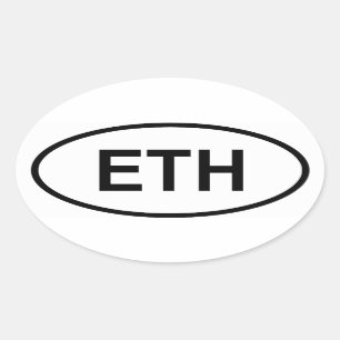 Pegatina Ovalada Etiopía "ETH"