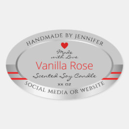 Pegatina Ovalada Etiquetas de empaque de productos con encanto Plat