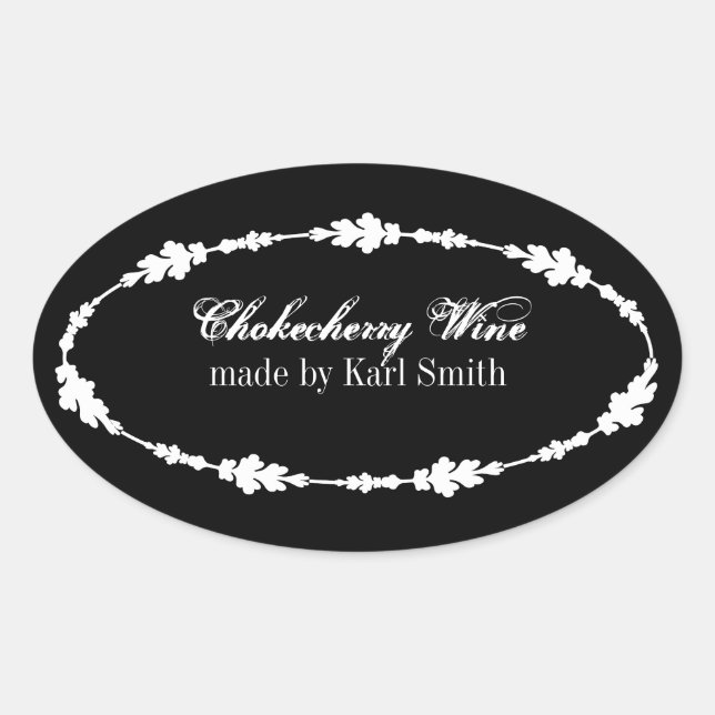 Pegatina Ovalada Etiquetas de latón (Anverso)