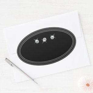 Pegatina Ovalada Etiquetas de productos de Purpurina rosado Girly D