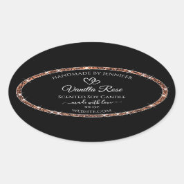 Pegatina Ovalada Etiquetas de productos para cuadros de Purpurina d