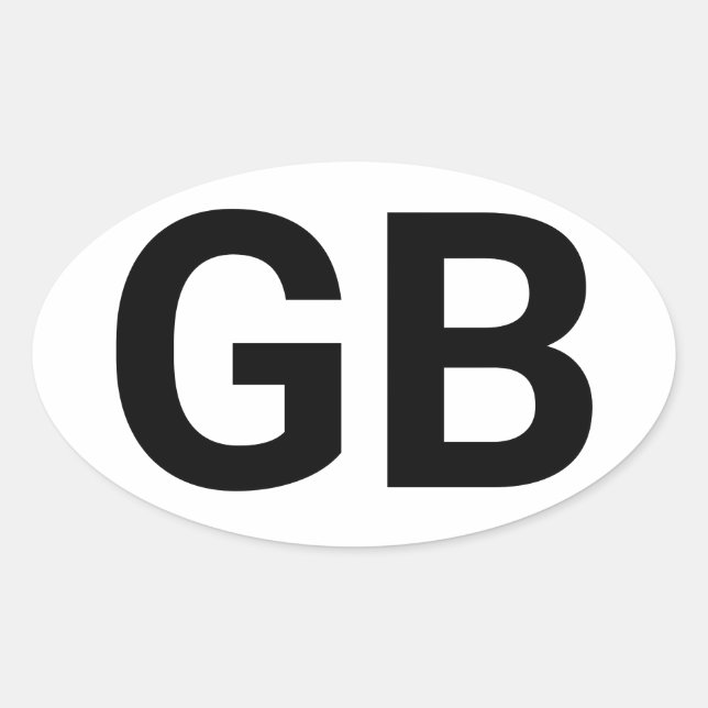Pegatina Ovalada Euro de Gran Bretaña (Anverso)