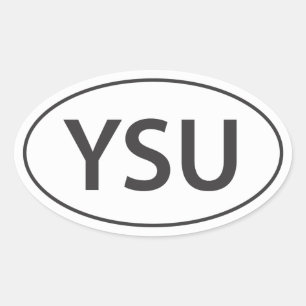 Pegatina Ovalada Euro-Etiqueta de YSU