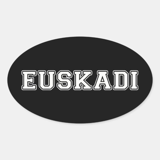 Pegatina Ovalada Euskadi (Anverso)