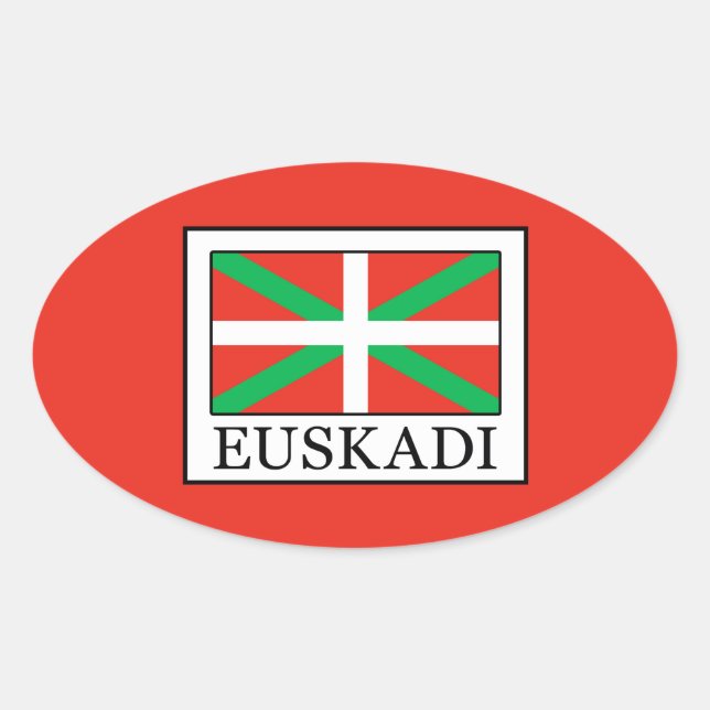 Pegatina Ovalada Euskadi (Anverso)