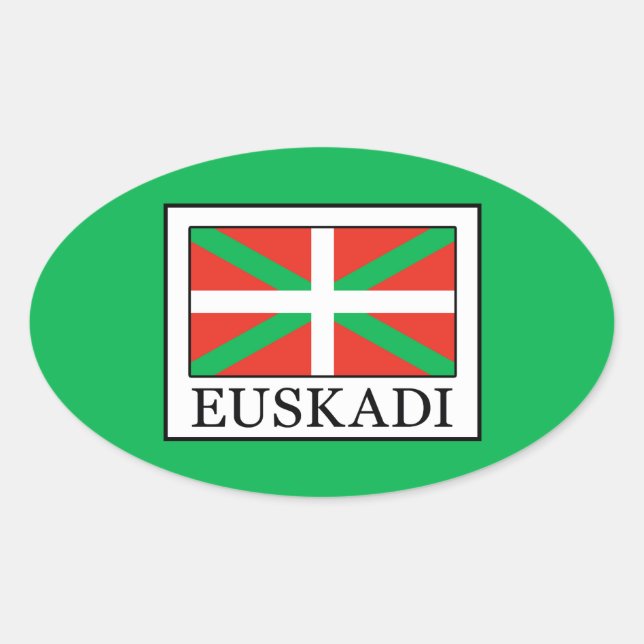 Pegatina Ovalada Euskadi (Anverso)
