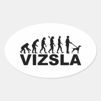 Pegatina Ovalada Evolución de Vizsla