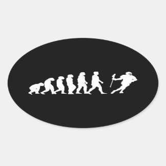 Pegatina Ovalada Evolución Lacrosse