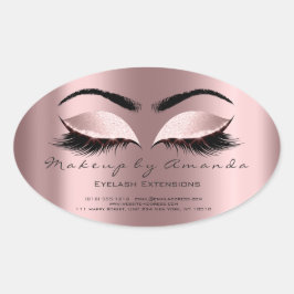 Pegatina Ovalada Extensión Eyelash Ronda de maquillaje Artista Rosa