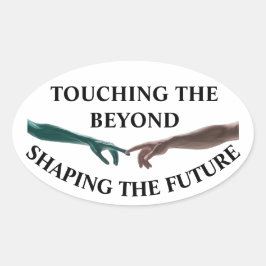 Pegatina Ovalada Extranjeros y humanos