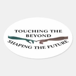 Pegatina Ovalada Extranjeros y humanos